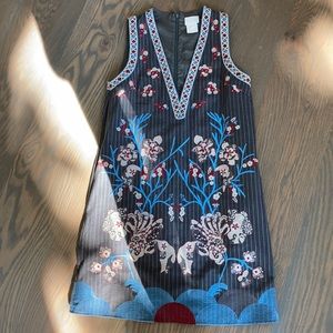 Embroiled shift dress